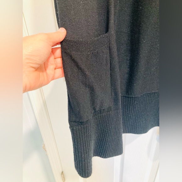 NWOT Eileen Fisher Open Cardigan With Pockets Black S/M - Picture 5 of 8